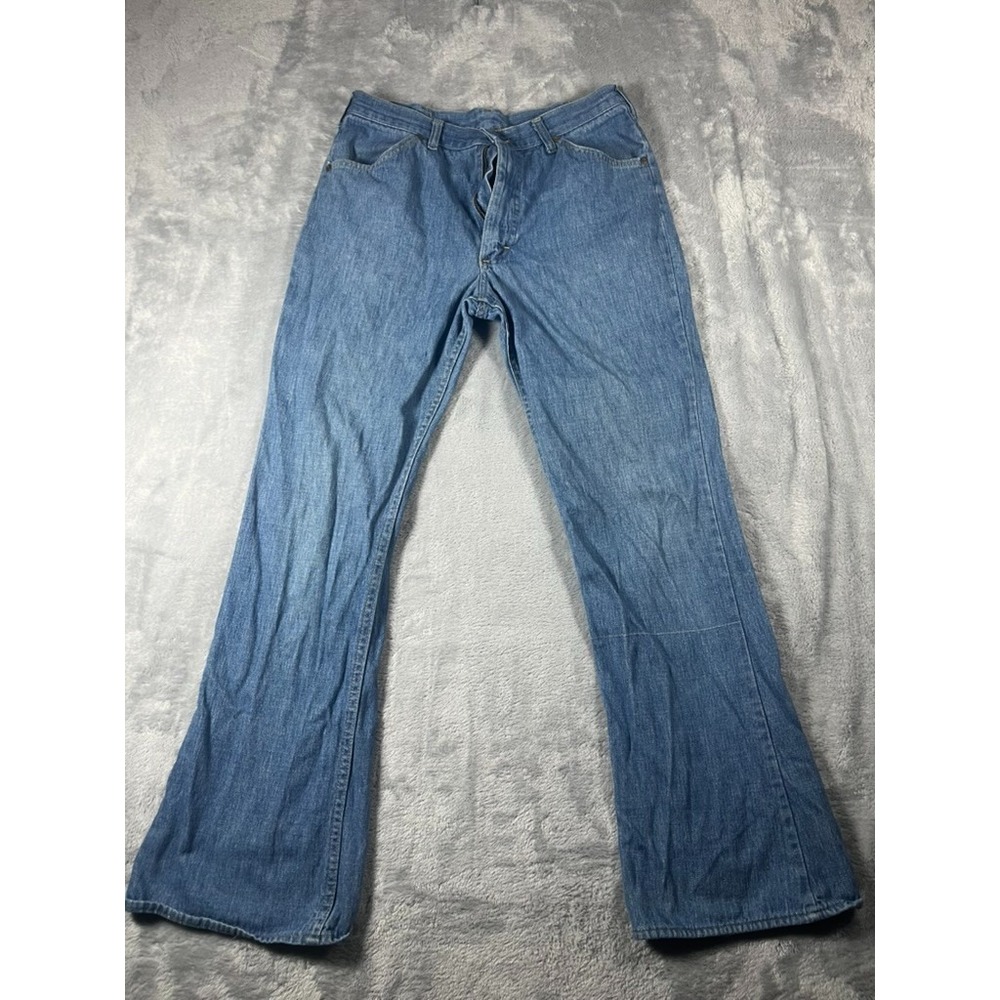 Vintage Womens Lee Jeans 70s High Waisted Flare Lee 32x29 Denim 100% cotton USA